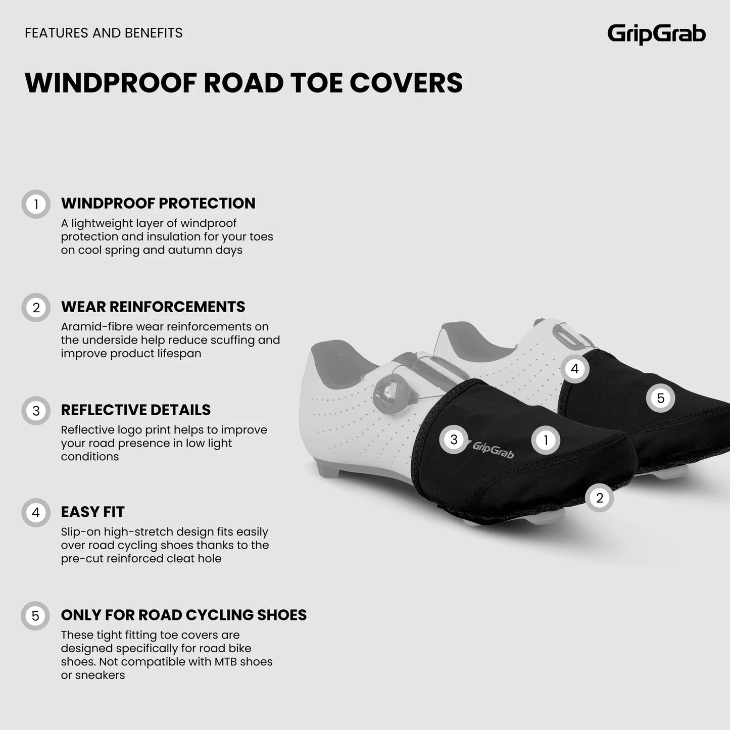 GRIPGRAB WINDPROOF Punteras Negro