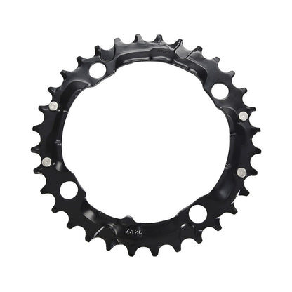 Plato intermedio SRAM MTB 104BCD 7 velocidades, 4 orificios, 104 mm — vista del plato sobre fondo blanco