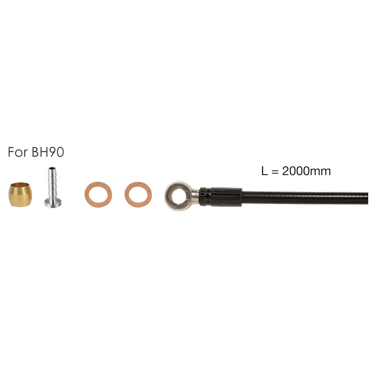 Kit Mangueras Hidráulicas 2m ELVEDES para SHIMANO SM-BH 90+banjo+piezas