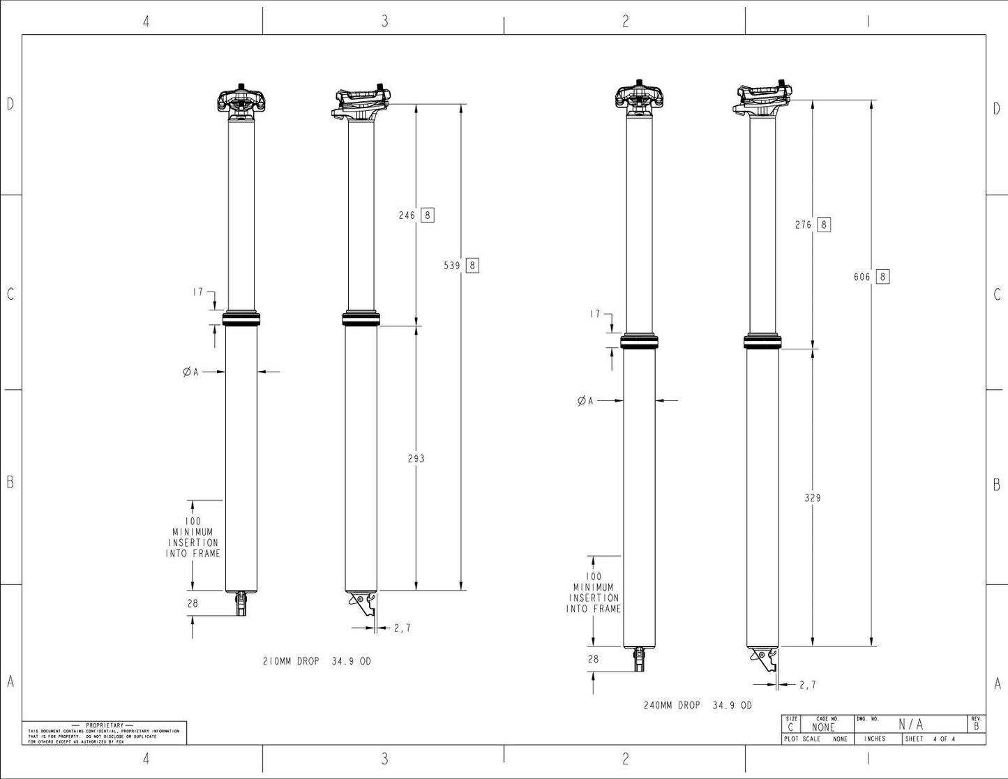 Tija telescópica FOX RACING SHOX TRANSFER FACTORY 2025