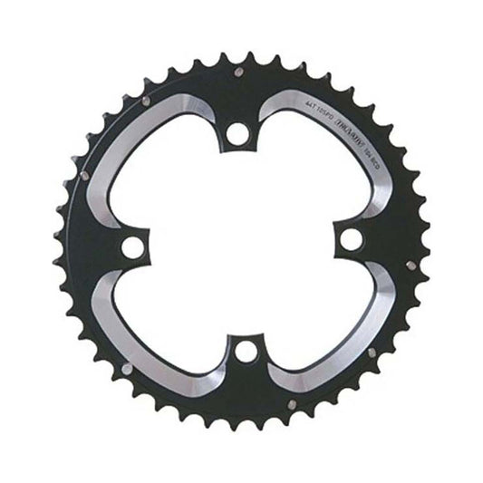 Plato intermedio SRAM MTB 104BCD 10 velocidades, 4 orificios, 104 mm — vista del plato sobre fondo blanco