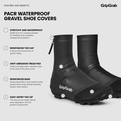 Cubrezapatillas GRIPGRAB PACR WATERPROOF GRAVEL Negro