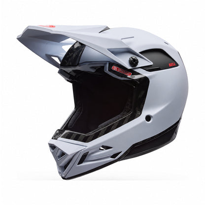 Casco MTB BELL FULL-10 SPHERICAL CARBON PEAK Blanco