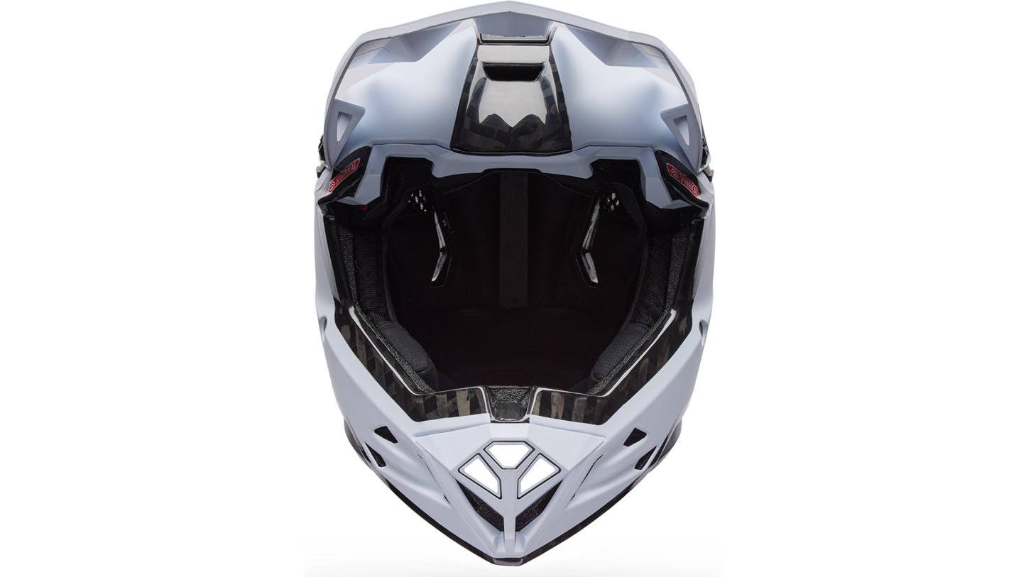 Casco MTB BELL FULL-10 SPHERICAL CARBON PEAK Blanco