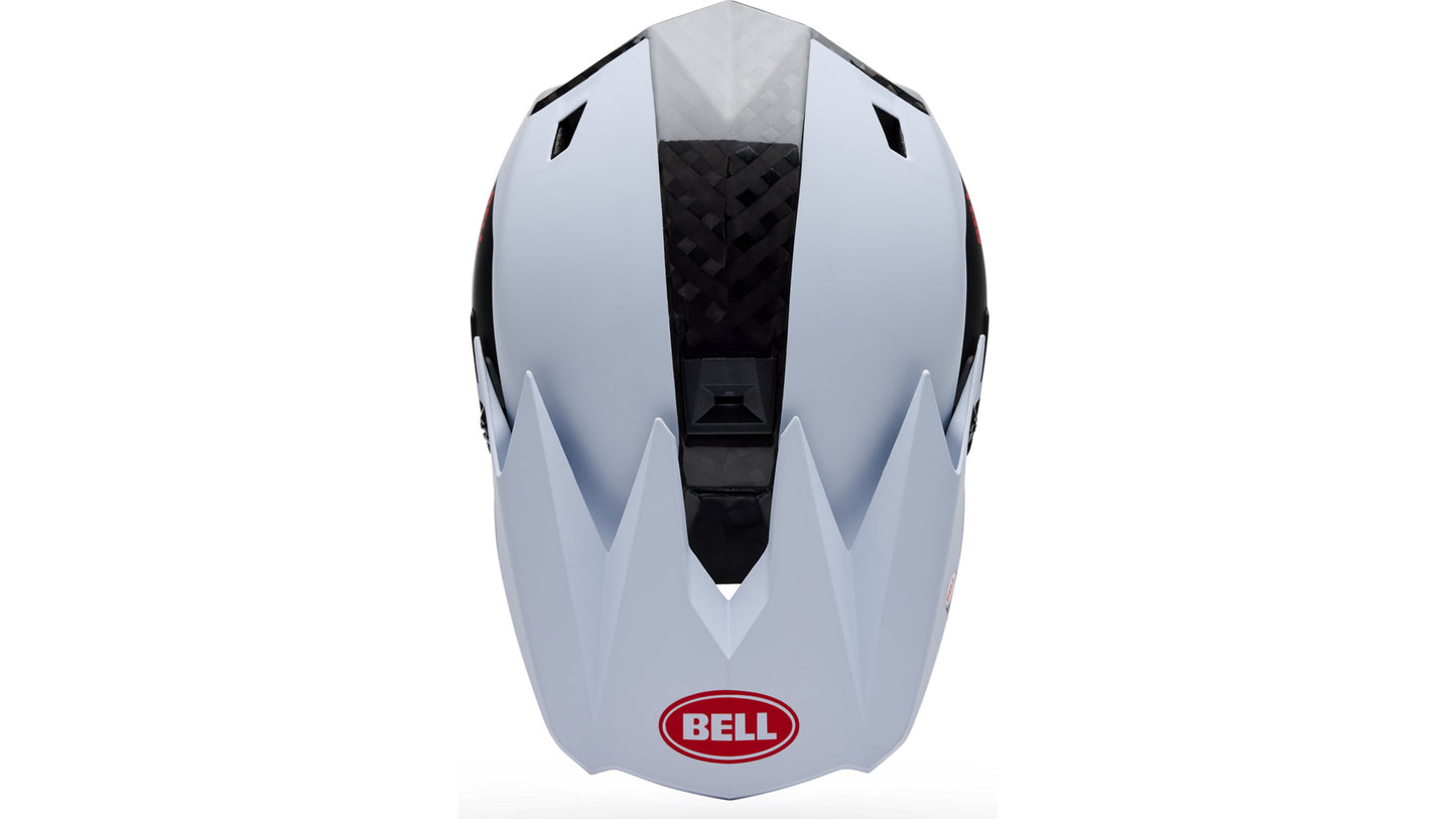Casco MTB BELL FULL-10 SPHERICAL CARBON PEAK Blanco