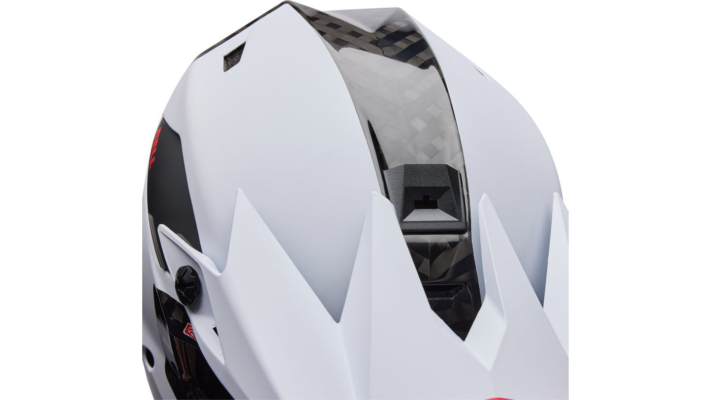 Casco MTB BELL FULL-10 SPHERICAL CARBON PEAK Blanco