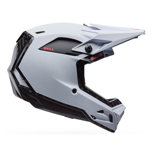 Casco MTB BELL FULL-10 SPHERICAL CARBON PEAK Blanco