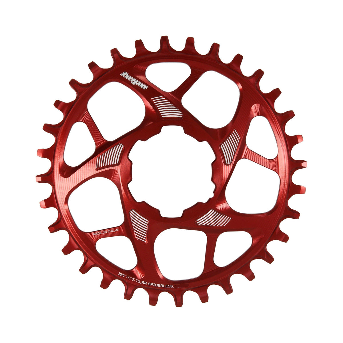 Plato monoplato HOPE R22 9/10/11/12V Direct Mount rojo — vista del plato sobre fondo blanco