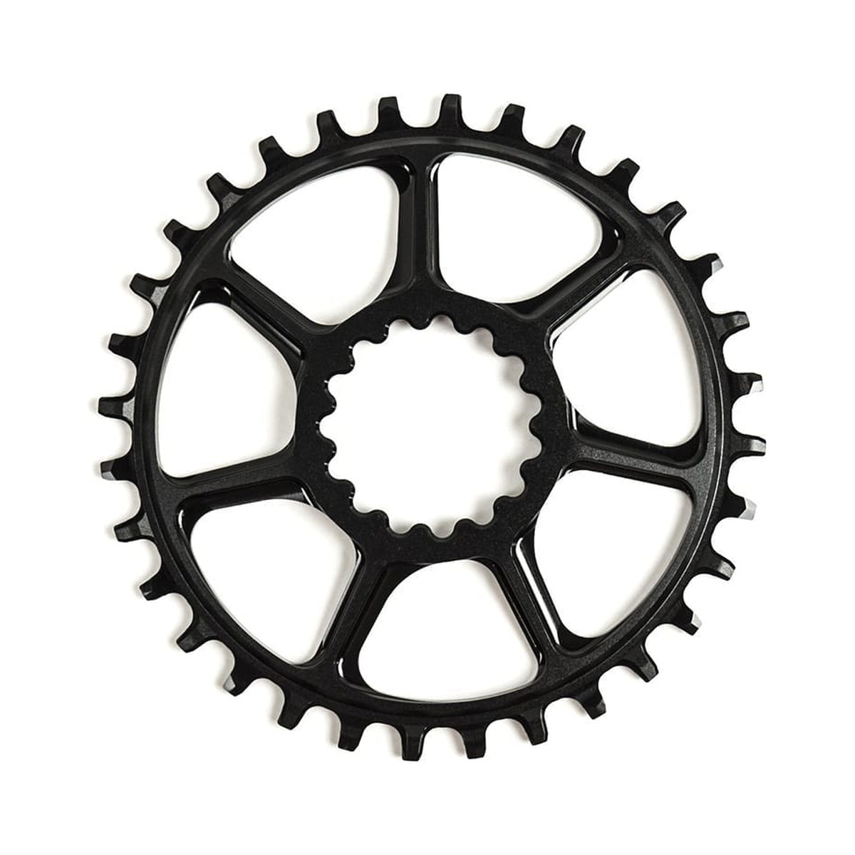 Plato monoplato E-THIRTEEN UL Ultralight 10/11/12V Direct Mount Boost con offset de 5 mm — vista del plato sobre fondo blanco