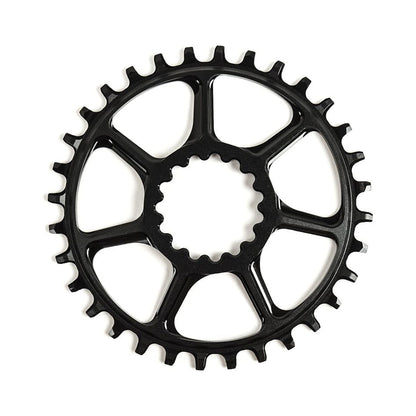Plato monoplato E-THIRTEEN UL Ultralight 10/11/12V Direct Mount Boost con offset de 5 mm — vista del plato sobre fondo blanco