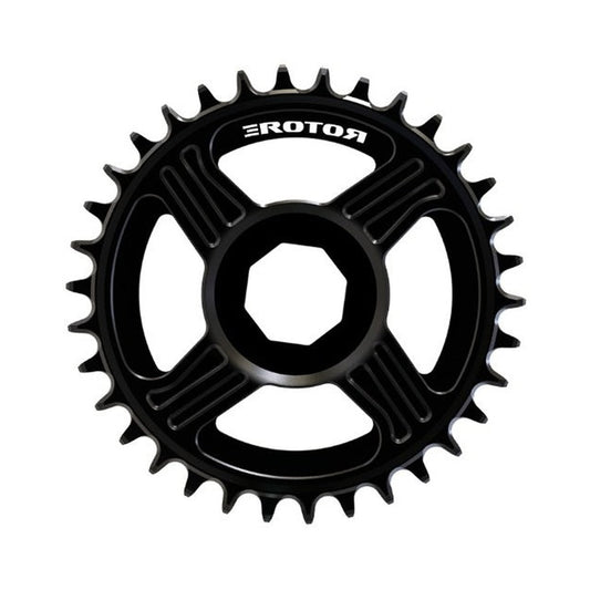 Plato monoplato ROTOR E-MTB BOSCH Direct Mount — vista del plato sobre fondo blanco