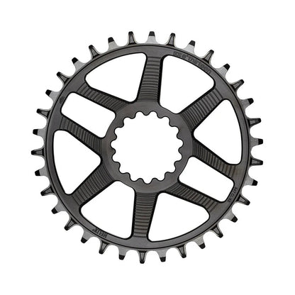 Plato monoplato E-THIRTEEN HELIX RACE 11/12 velocidades de montaje directo Boost/SuperBoost 52/55 mm — vista del plato sobre fondo blanco