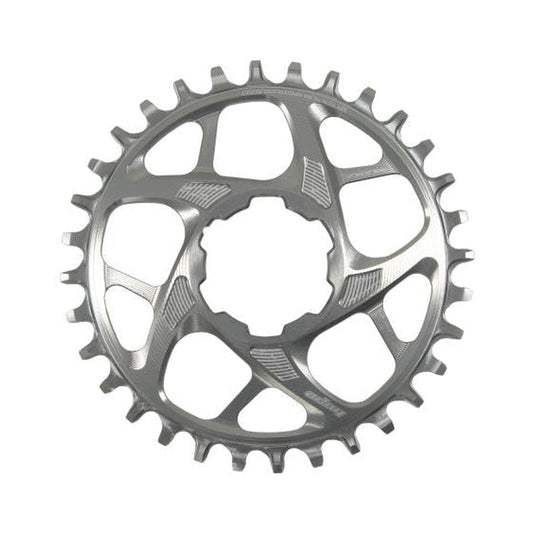 Plato monoplato HOPE R22 9/10/11/12 velocidades de montaje directo Boost, plateado — vista del plato sobre fondo blanco