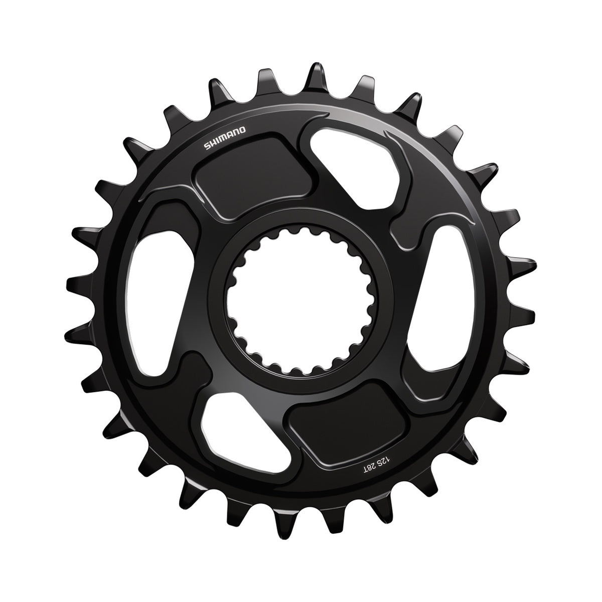 Plato monoplato SHIMANO XT SM-CRM86 M8200 12 velocidades — vista del plato sobre fondo blanco