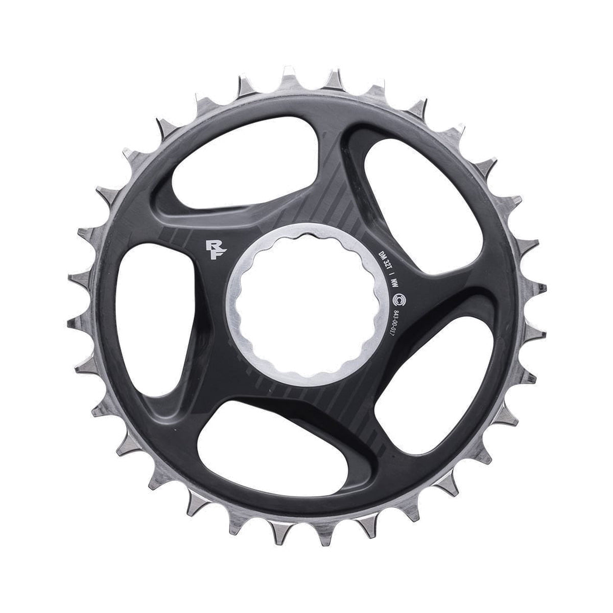 Plato monoplato RACE FACE ERA Shimano 12 velocidades DMW 55 mm — vista del plato sobre fondo blanco