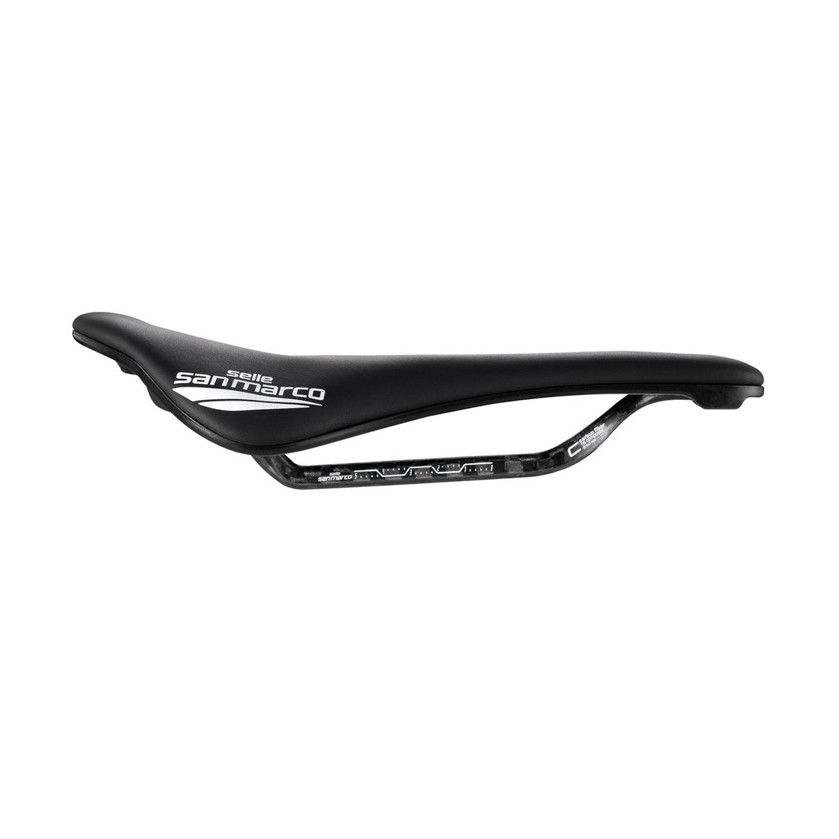 Sillín SAN MARCO Shortfit 2.0 Carbon FX Pro Series L3 - vista lateral