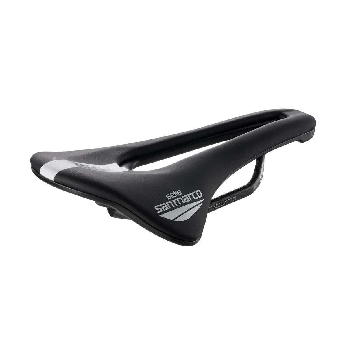 Sillín SAN MARCO Shortfit 2.0 Carbon FX Pro Series L3 - vista de tres cuartos