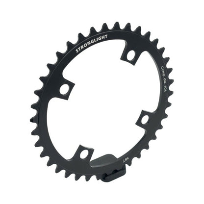 Plato monoplato STRONGLIGHT BOSCH GEN1/GEN3 1/8/9/10 velocidades, BCD de 104 mm (Bosch, Shimano, Yamaha, Bafang, Brose…), acero — vista del plato sobre fondo blanco