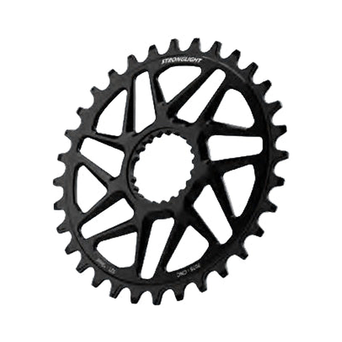 Plato monoplato STRONGLIGHT SHIMANO FC-M9100 12 velocidades HT3 de montaje directo, desplazamiento de 3 mm, Boost — vista del plato sobre fondo blanco