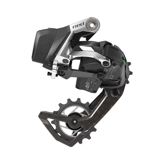 Cambio trasero SRAM RED AXS E1 de 12 velocidades – vista del producto sobre fondo blanco