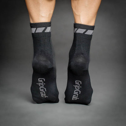 Calcetines GRIPGRAB DE MERINO DE CAÑA NORMAL negros