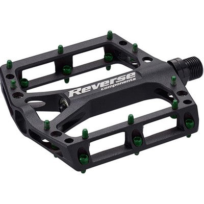 REVERSE COMPONENTS BLACK ONE pedales planos Negro/Verde