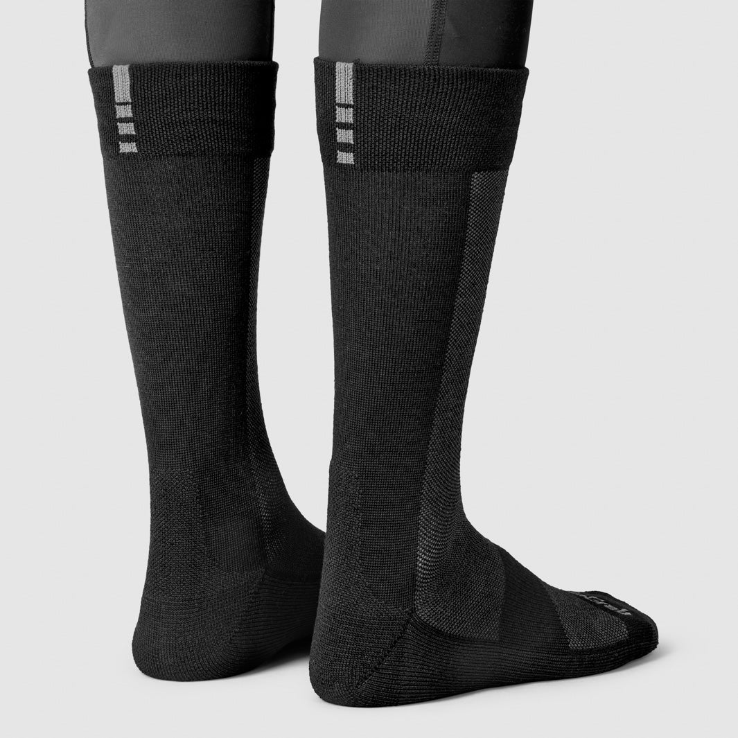 GRIPGRAB ALPINE MERINO ALTO Calcetines Negro