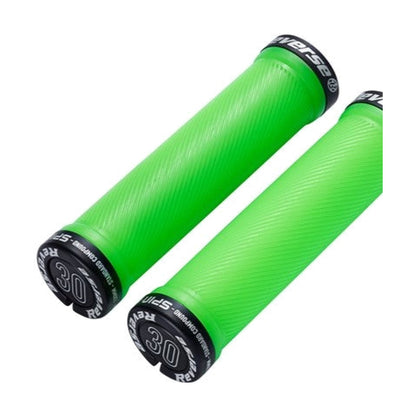 Puños REVERSE COMPONENTS SPIN Lock-On Ø 30mm Verde/Negro