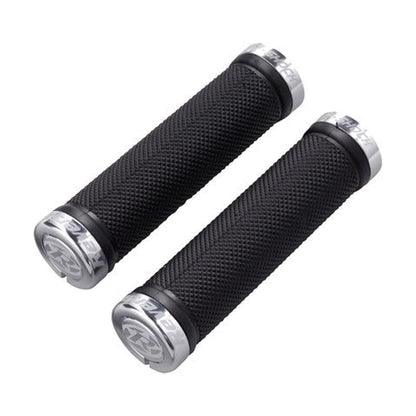 Grips REVERSE COMPONENTS R-SHOCK Lock-On Negro/Plata