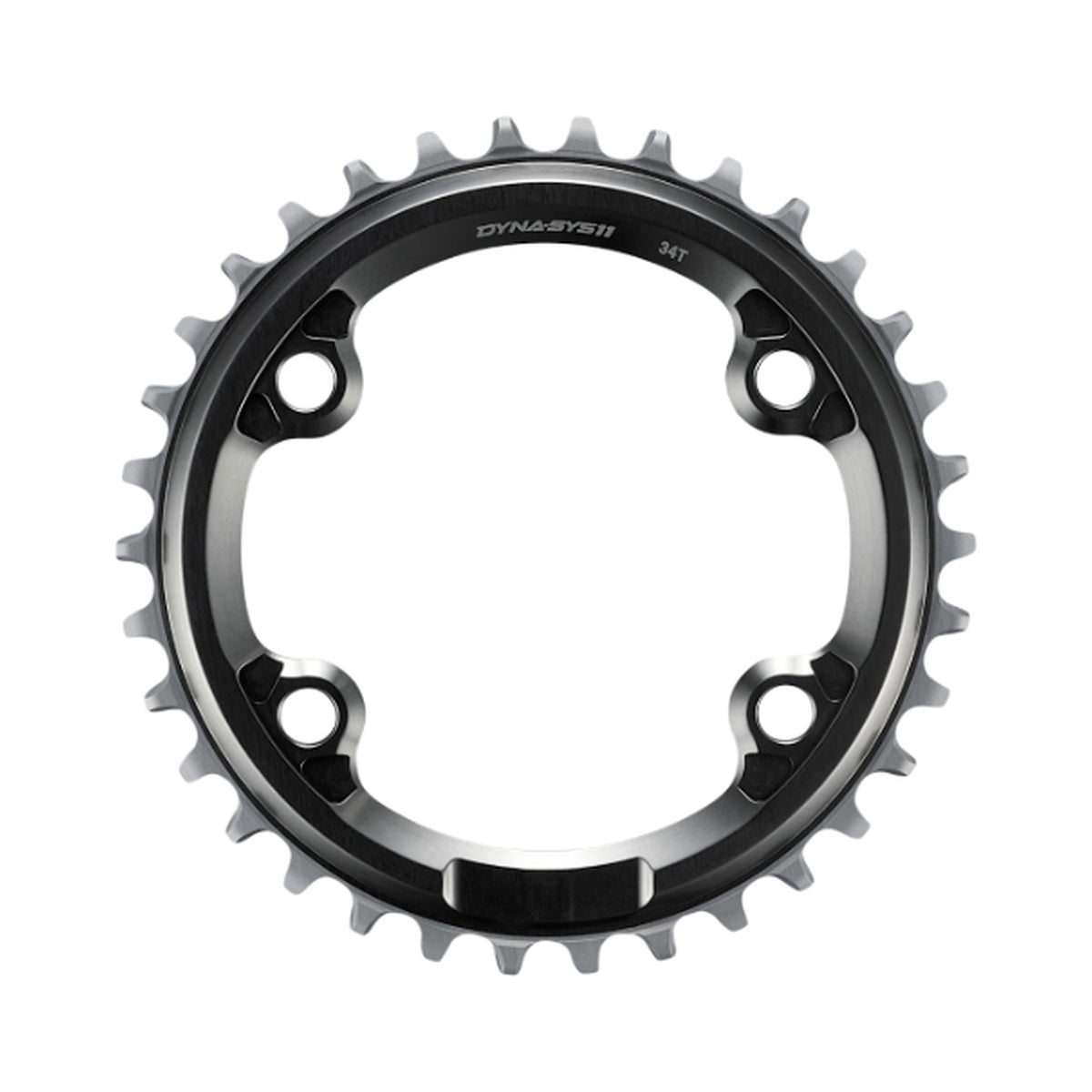 Plato monoplato SHIMANO XTR SM-CRM91 10/11 velocidades — vista del plato sobre fondo blanco