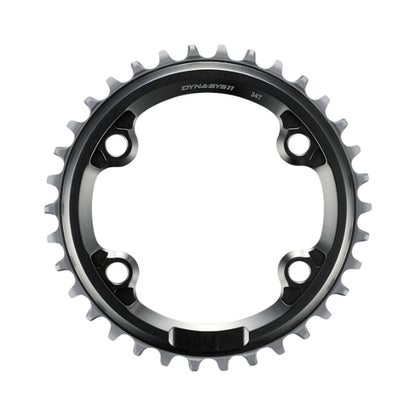 Plato monoplato SHIMANO XTR SM-CRM91 10/11 velocidades — vista del plato sobre fondo blanco