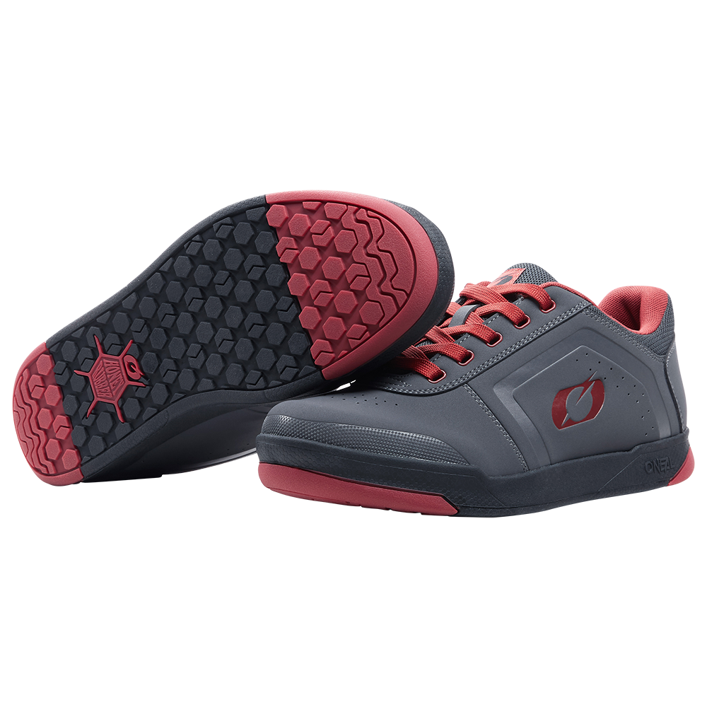 Zapatillas MTB O'NEAL PINNED FLAT Gris/Rojo