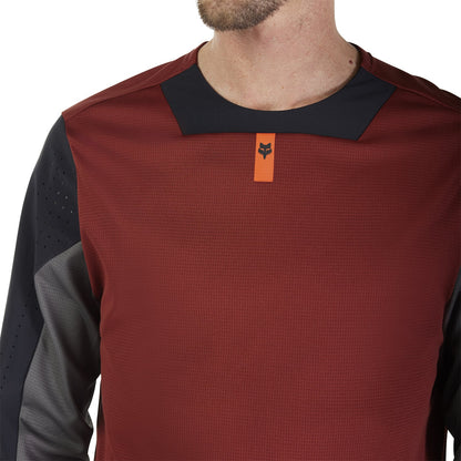 Maillot FOX DEFEND Manga Larga Burdeos