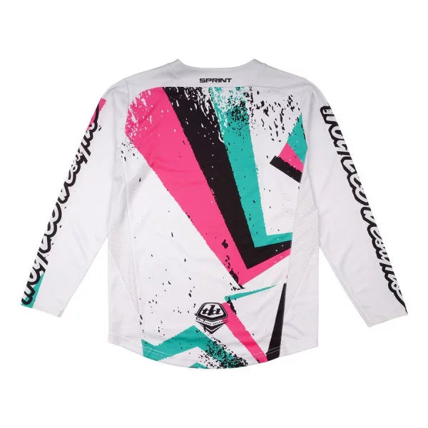 Maillot manga larga junior TROY LEE DESIGNS SPRINT FULL PULL Blanco