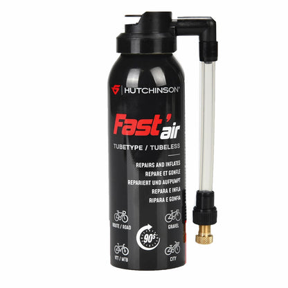 Spray Reparación Pinchazos HUTCHINSON FAST'AIR con Boquilla Roscada 125 ml