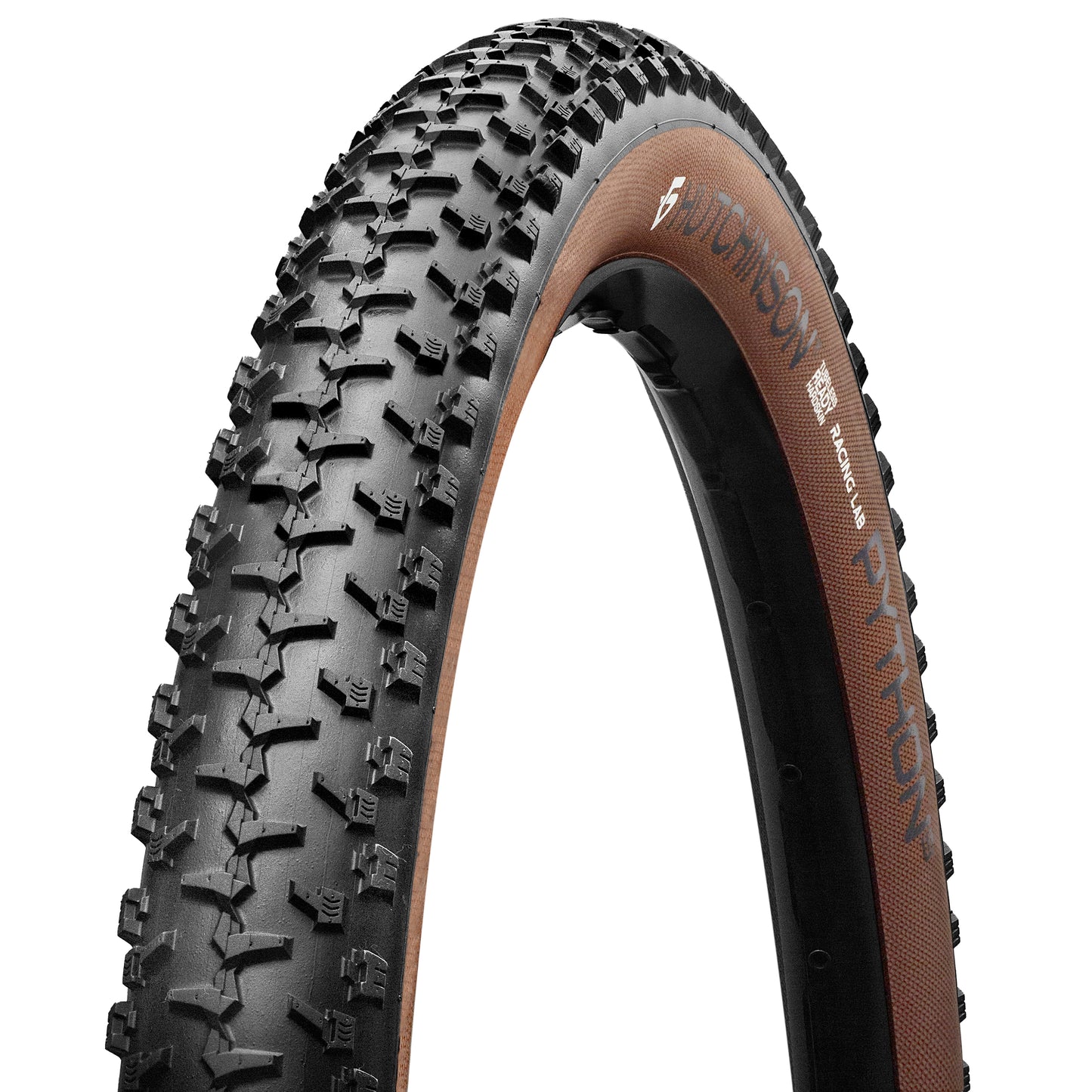 Neumático HUTCHINSON PYTHON 3 29x2.30 Racing Lab Hardskin Race Ripost XC Tubeless Ready Blando Marrón