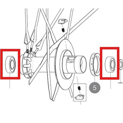 RODAMIENTOS MAVIC BUJE TRASERO 9X22X7 (B9) + 12X24X6 (6901) 2013