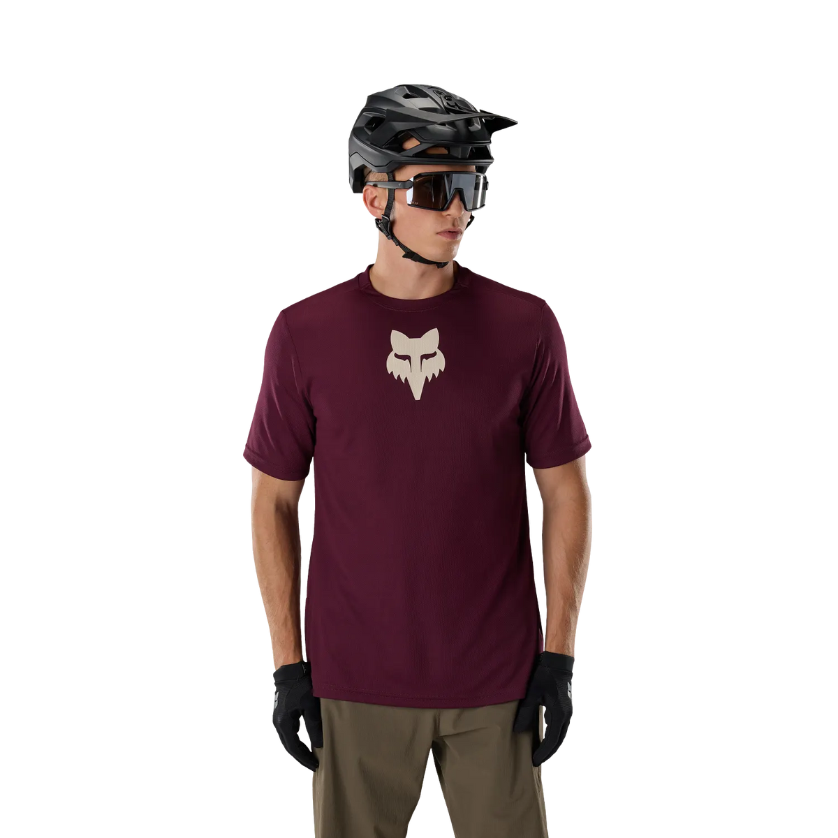 Maillot FOX RANGER FOX HEAD Manga Corta Burdeos