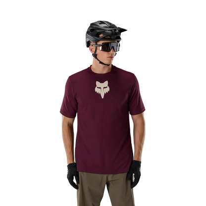 Maillot FOX RANGER FOX HEAD Manga Corta Burdeos
