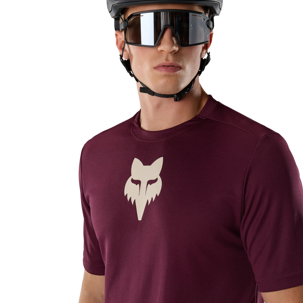 Maillot FOX RANGER FOX HEAD Manga Corta Burdeos