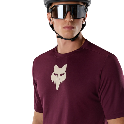 Maillot FOX RANGER FOX HEAD Manga Corta Burdeos