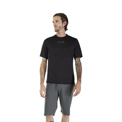 Maillot FOX RANGER WORDMARK Mangas Cortas Negro