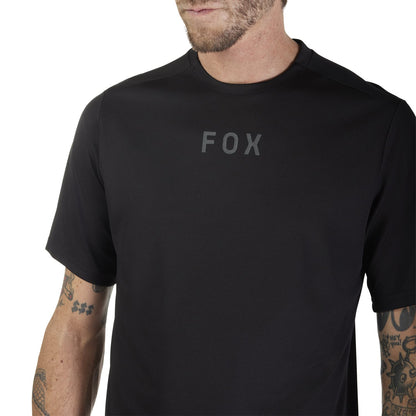Maillot FOX RANGER WORDMARK Mangas Cortas Negro