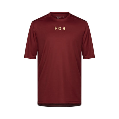 Maillot FOX RANGER WORDMARK Mangas Cortas Burdeos