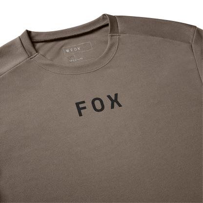 Maillot FOX RANGER WORDMARK Mangas Cortas Marrón Nutmeg