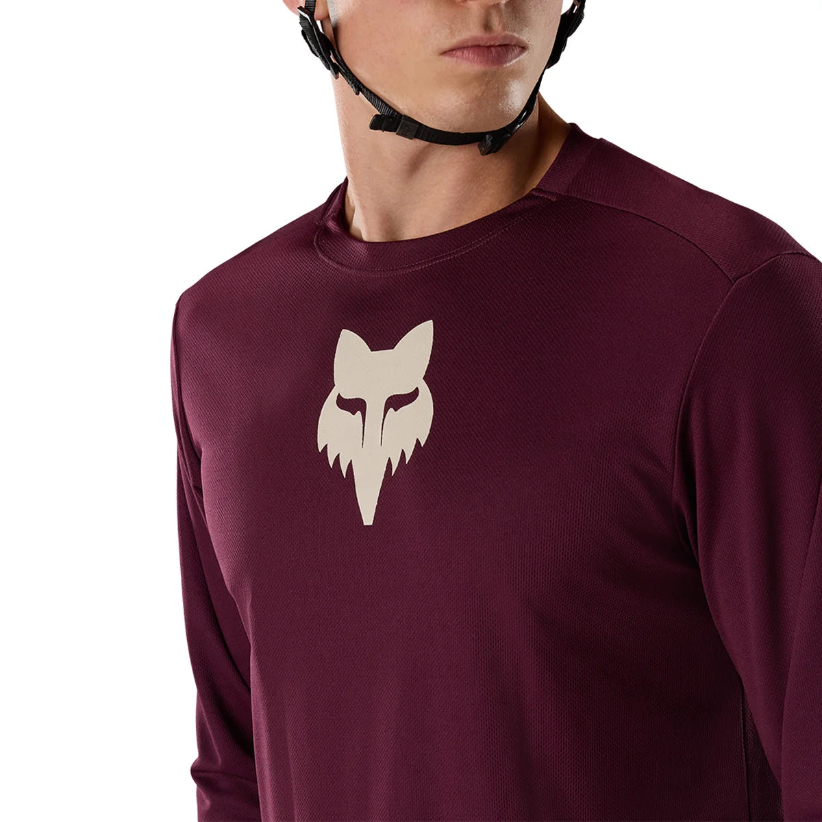 Maillot FOX RANGER FOX HEAD Mangas Largas Burdeos 2026