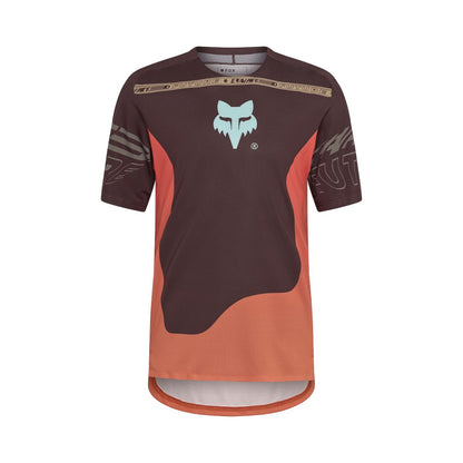 Maillot FOX FLEXAIR ELEVATED Mangas Cortas Marrón/Naranja