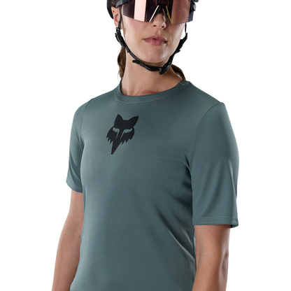 Maillot FOX RANGER HEAD para mujer de manga corta verde salvia