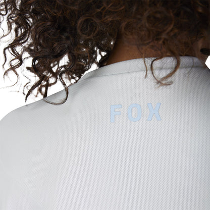 Maillot FOX RANGER HEAD Mujer Mangas Cortas Azul Pálido