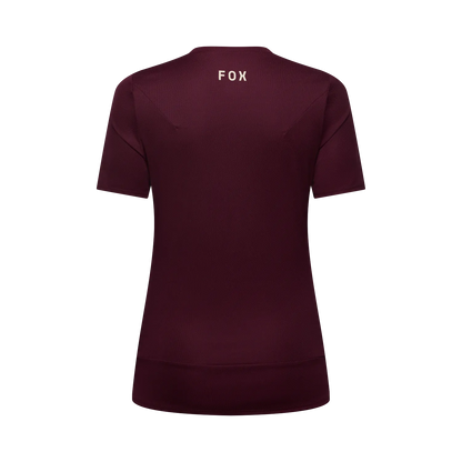 Maillot FOX RANGER HEAD para mujer de manga corta burdeos
